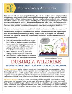 Cover link image of Food safety after wildfire UC