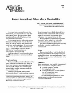 protection after a chemical fire - TAMU - Cover