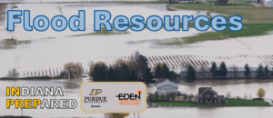 Title Banner "Flood Resources" with flooded farm background picture