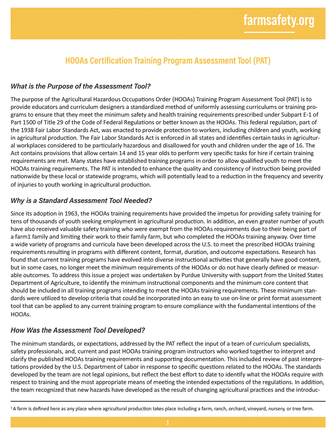 Program Assessment Tool Program Assessment Tool