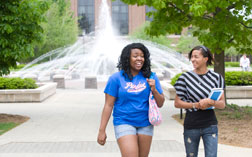 Students near Founders Park