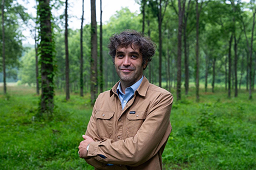 Clement Bataille with forest background.