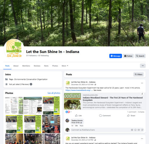 Let the Sun Shine In Indiana facebook.