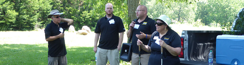 Purdue Landscape Report Team sharing their expertise at workshop with the public.