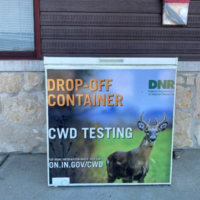 Chronic Wasting Disease testing box, IN DNR Fish and Wildlife.