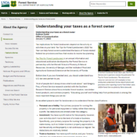 USDA Forest Service News, Understanding your taxes as a forest owner.