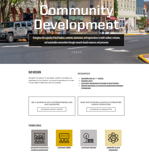 Community Development website with Community Planning/Renewable Energy resources.