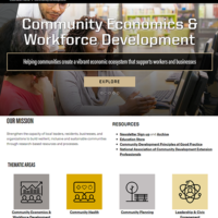 Purdue Extension Community Development main page of website.