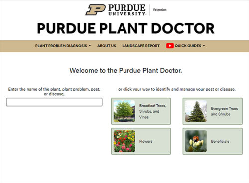 Purdue Plant Doctor website, purdueplantdoctor.com.