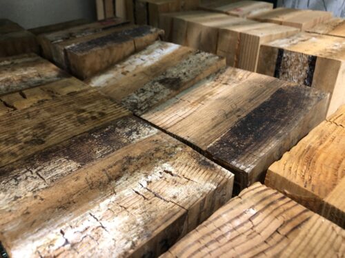 Blocks of wood in the Forest Products Laboratory