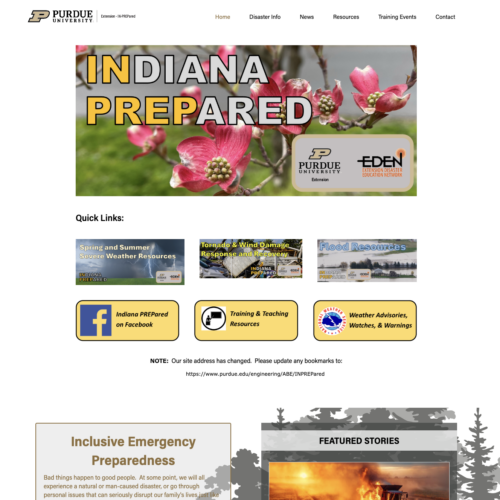 Screenshot of the IN-PREPared website. 