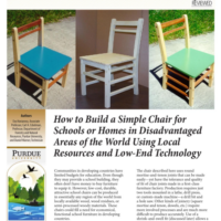 Purdue Extension publication cover with three examples of simple chair designs.