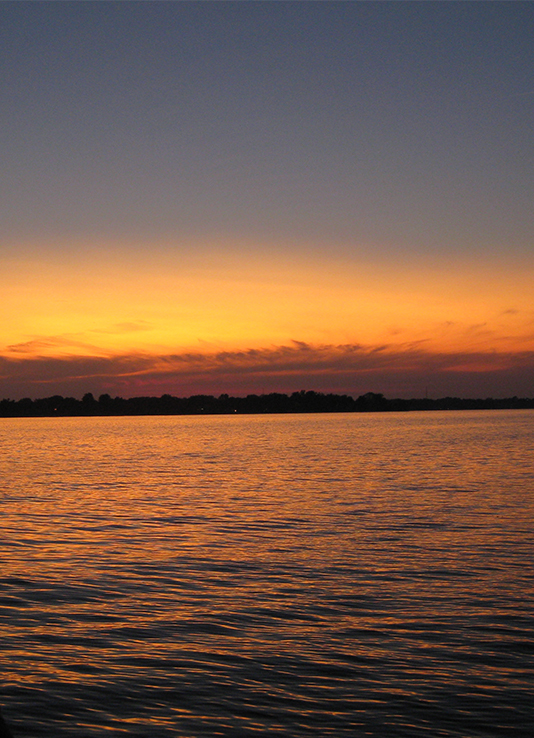 Lake at sunset