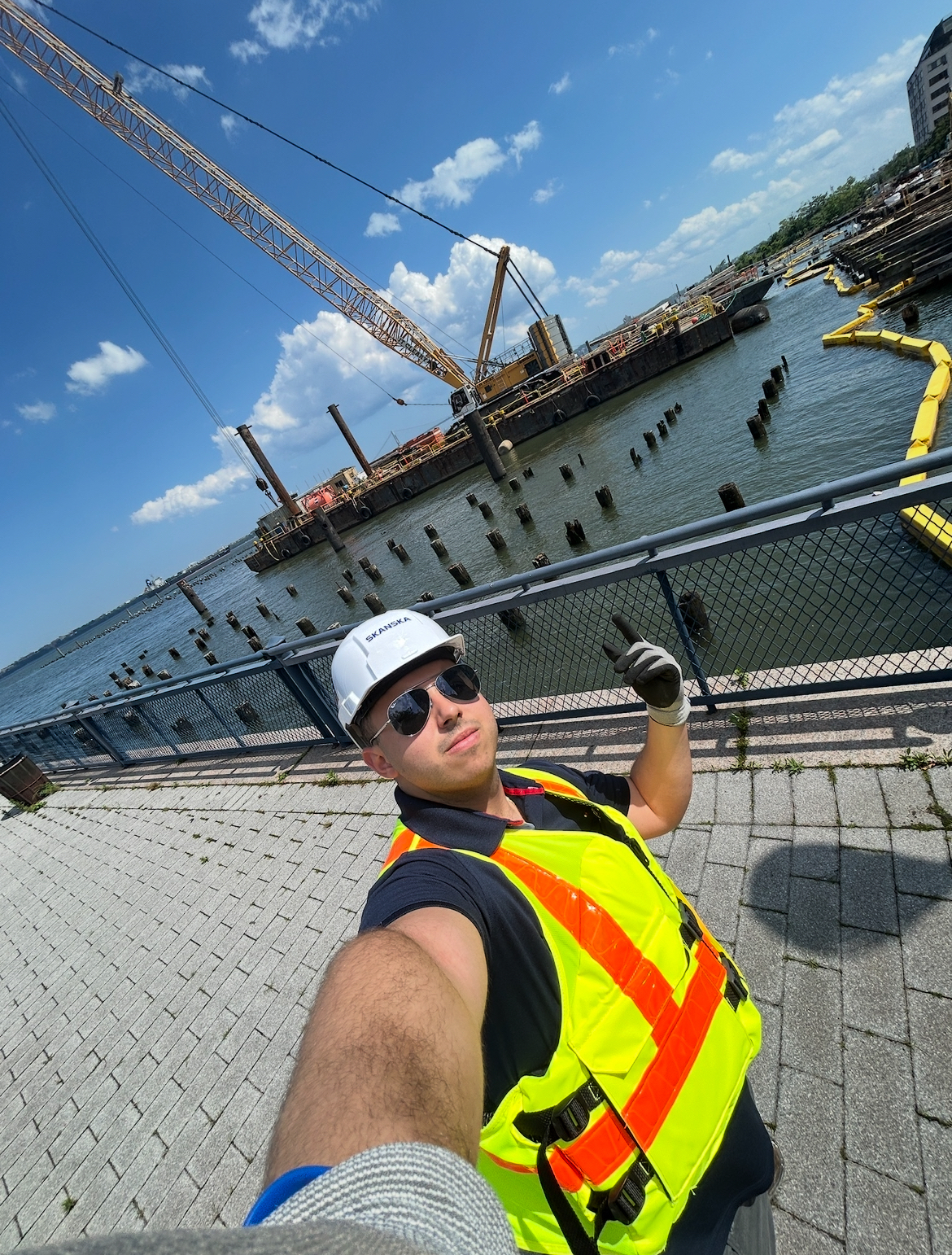 Matt Calvo, shown at construction engineering internship