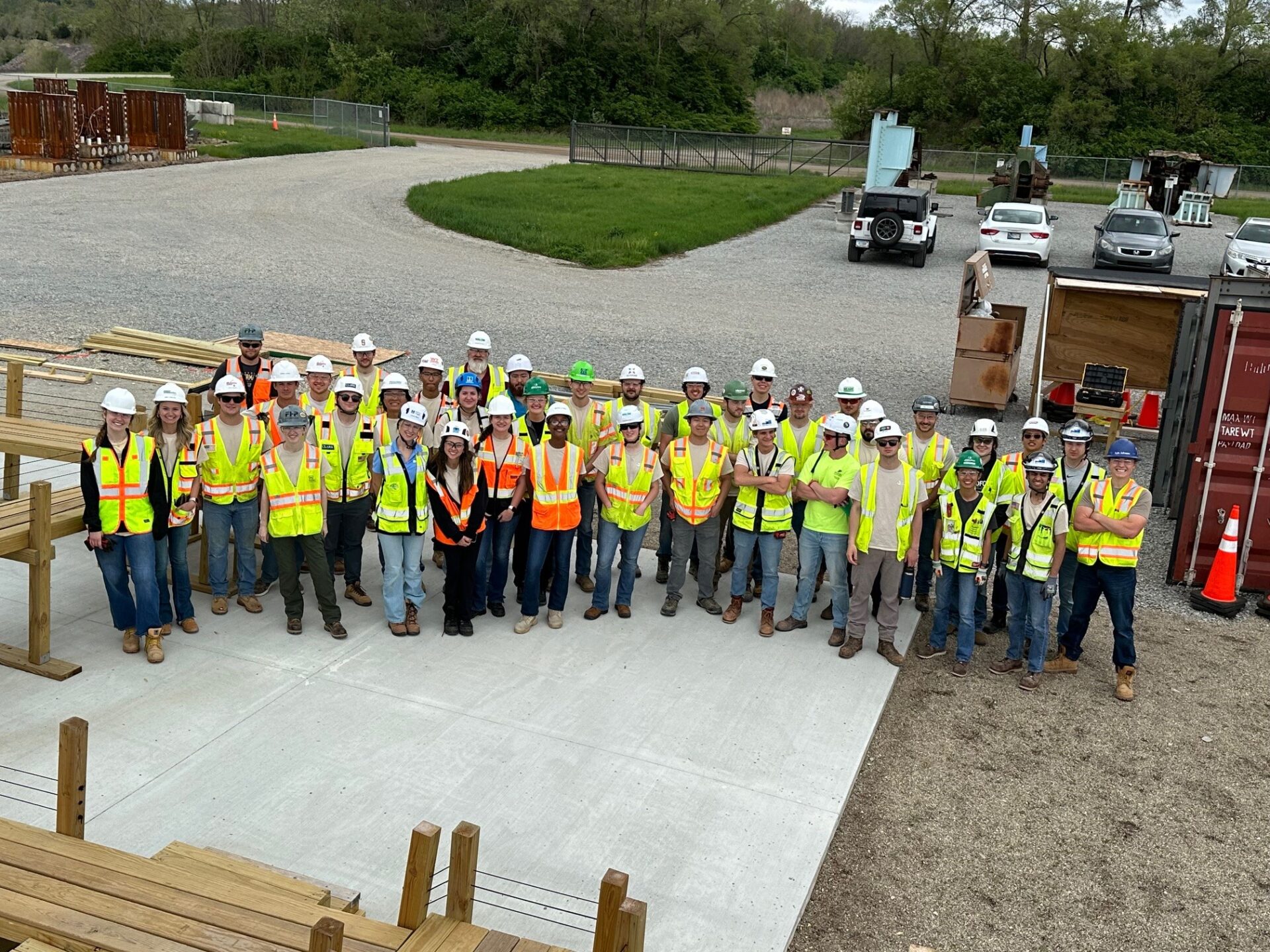 group of construction engineering students