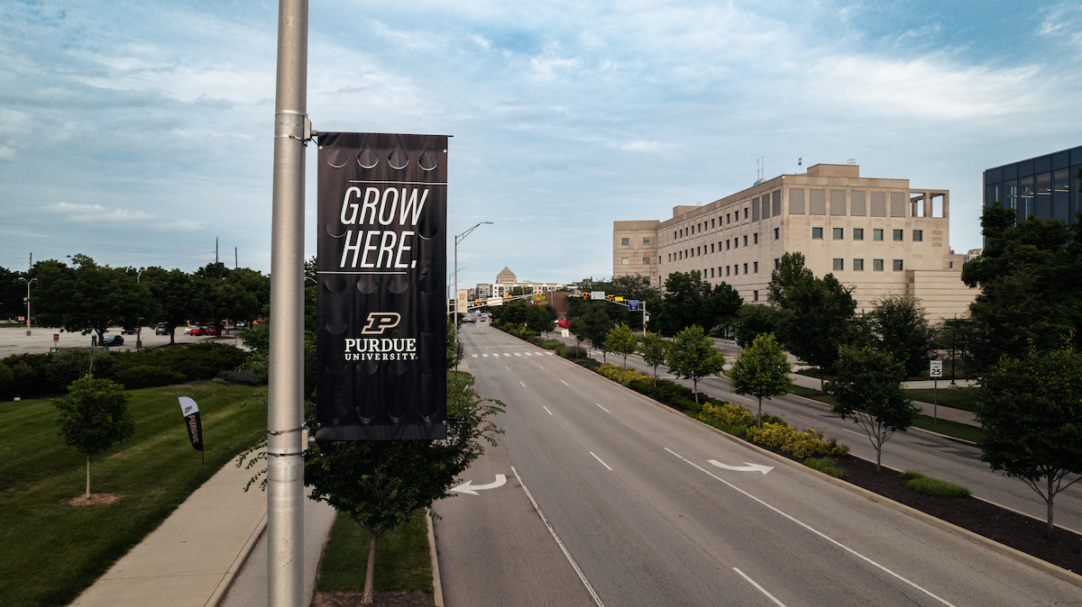 A look from above at Indiana Avenue at Purdue in Indianapolis