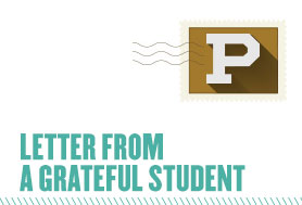 Letter from a grateful student