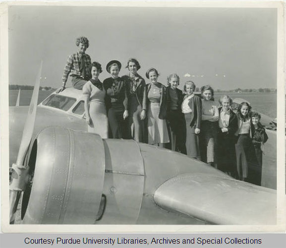 Amelia Earhart and her classmates