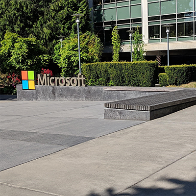 The Microsoft campus in Redmond, WA.