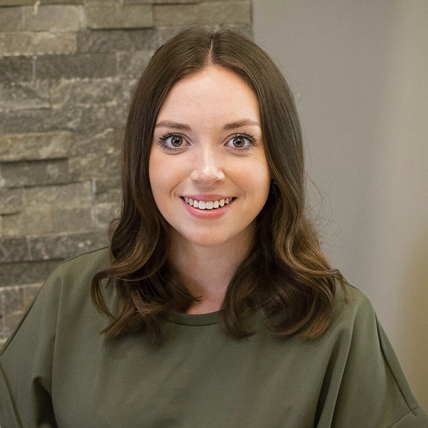 Grace Haines-Gallagher, a 2nd-year doctor of audiology student in the Speech, Language, and Hearing Sciences Department in the College of Health and Human Sciences, studies electrophysiological assessment and implantable devices used in the treatment of hearing and balance disorders.
