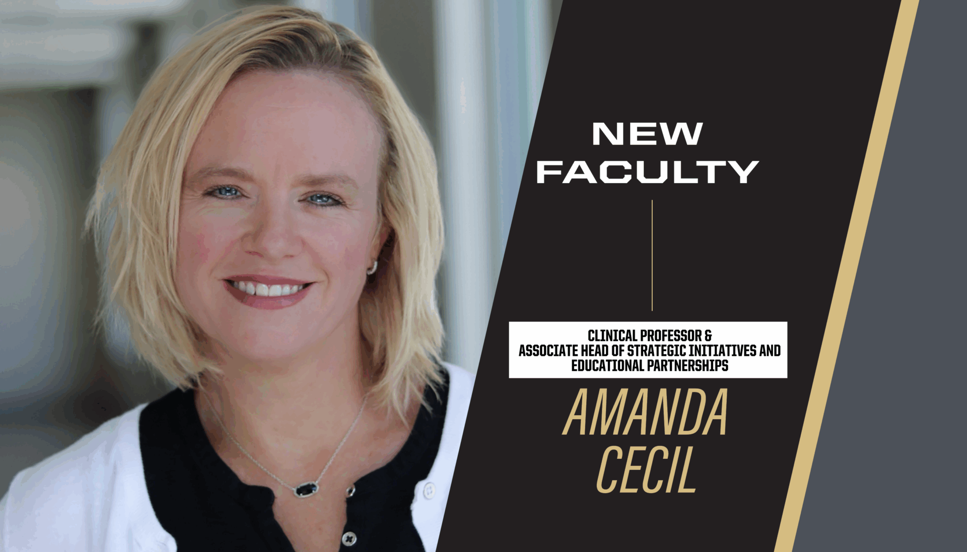 Amanda Cecil begins as a new clinical professor and assistant head of strategic initiatives and educational partnerships with Purdue HTM on January 1, 2026.