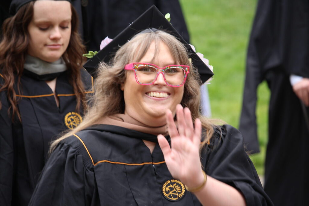 Scenes from Purdue HTM commencement and reception featuring graduates from undergraduate, master’s, and PhD programs.