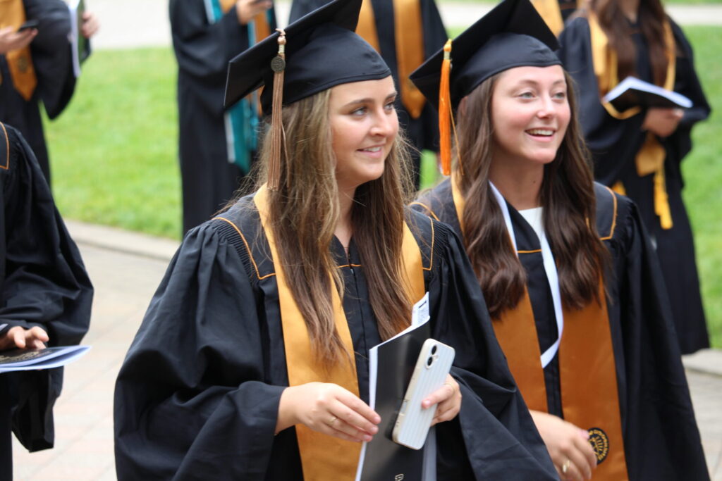 Scenes from Purdue HTM commencement and reception featuring graduates from undergraduate, master’s, and PhD programs.