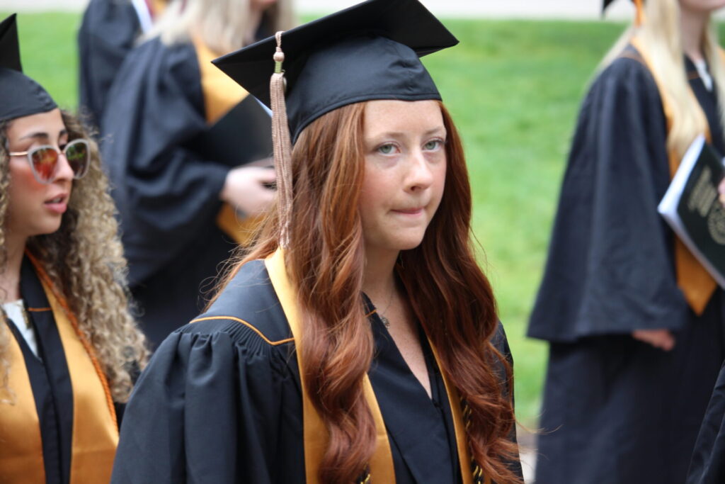 Scenes from Purdue HTM commencement and reception featuring graduates from undergraduate, master’s, and PhD programs.