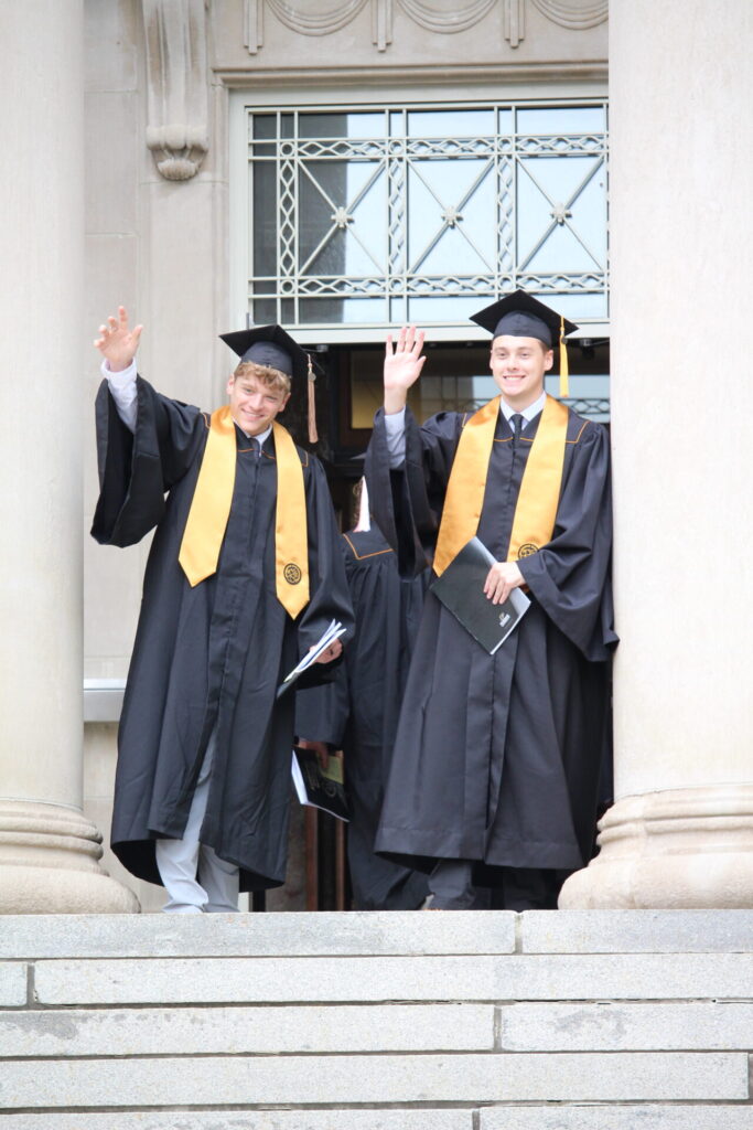 Scenes from Purdue HTM commencement and reception featuring graduates from undergraduate, master’s, and PhD programs.
