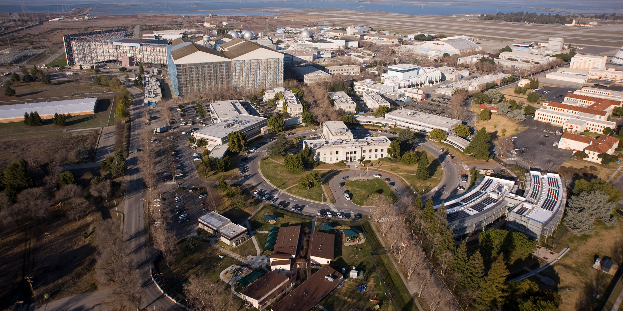 Aerial image of NASA Ames Research Center.