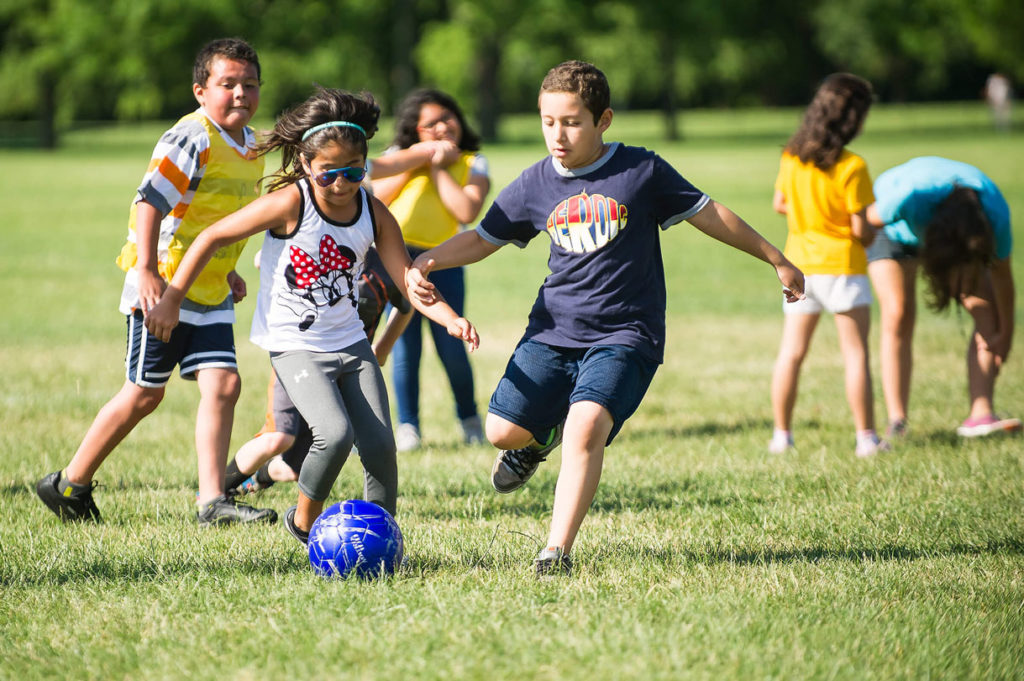 PALS campers get physical activity which builds teamwork and promotes healthy lifestyles