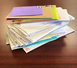 Nearly 200 personalized cards and letters were sent to 71 residents of St. Mary Healthcare Center during the fall 2020 semester.