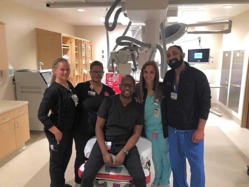 Purdue Health Sciences alumna Kelsey Quin (second from right) is a second-year emergency medicine resident at Grandview Medical Center.