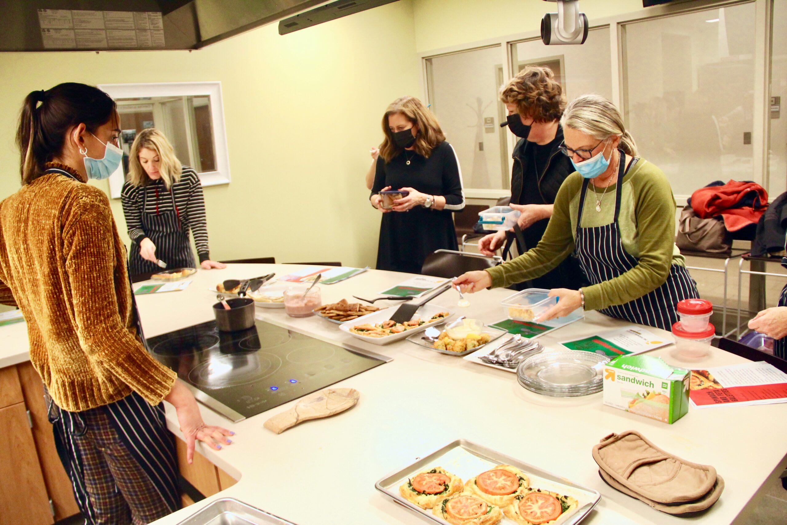 Cooking demonstration participants get to try every dish at the end of the class.