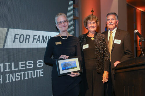 Shelley MacDermid Wadsworth poses with donors at Center for Families gala