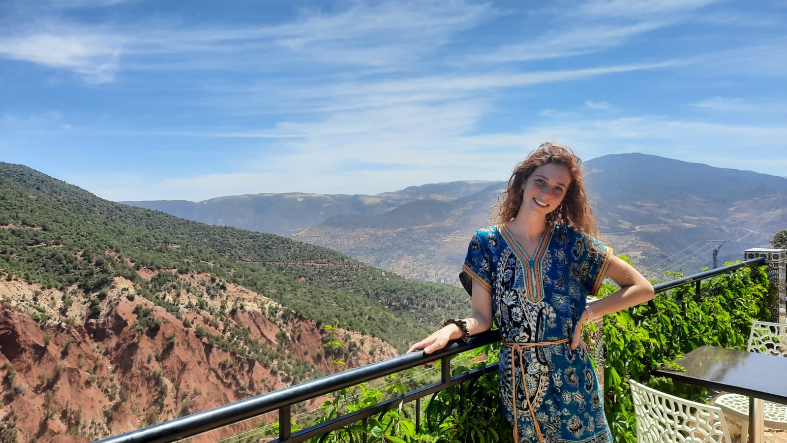 Riley Plummer poses for a photo in Morocco