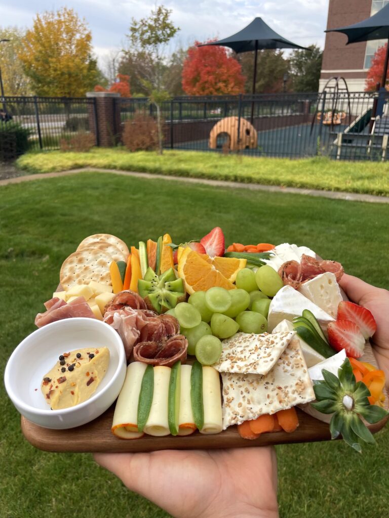 A charcuterie board