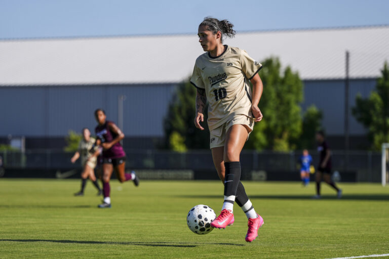 Chiara Singarella is seen at Purdue Women's Soccer exhibition vs. Southern Illinois at Folk Field in West Lafayette.