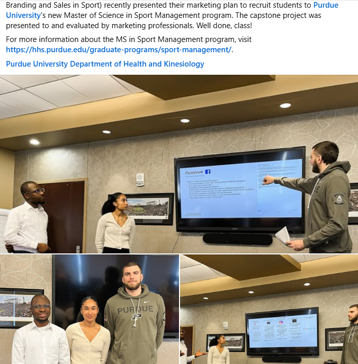 Top social post, MS in Sport Management