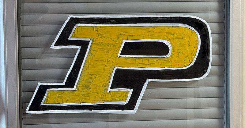 A motion P graphic is drawn in window markers on a patient's window.