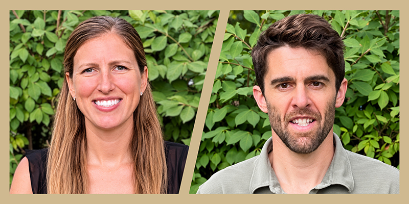 Headshots of Claire Berryman and Stephen Hennigar