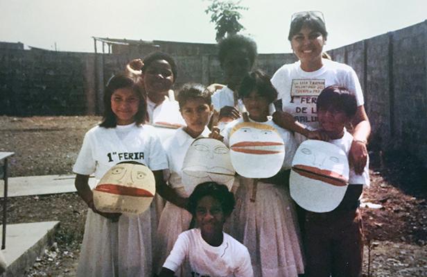 Lisa Crane with Ecuadorians