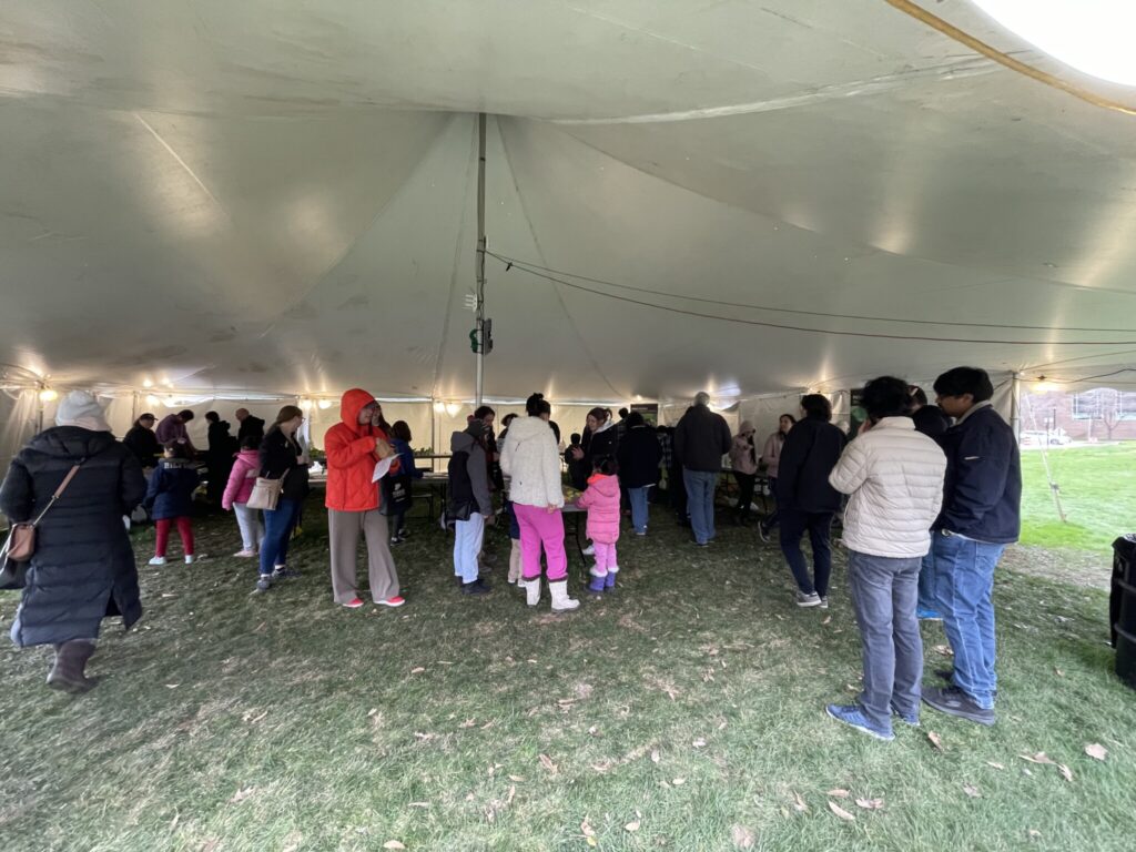 Crowds in HLA's Spring Fest Tent
