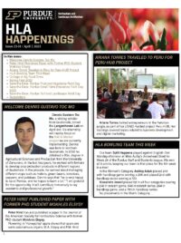 Front Page of HLA Happenings for April 7, 2023.