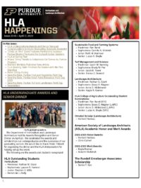 Front Page of HLA Happenings for April 21, 2023.