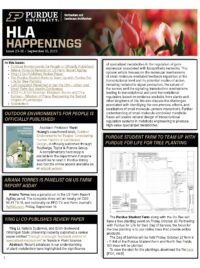 Front Page of HLA Happenings for September 15, 2023.