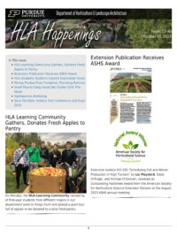 Front Page of HLA Happenings for October 20, 2023