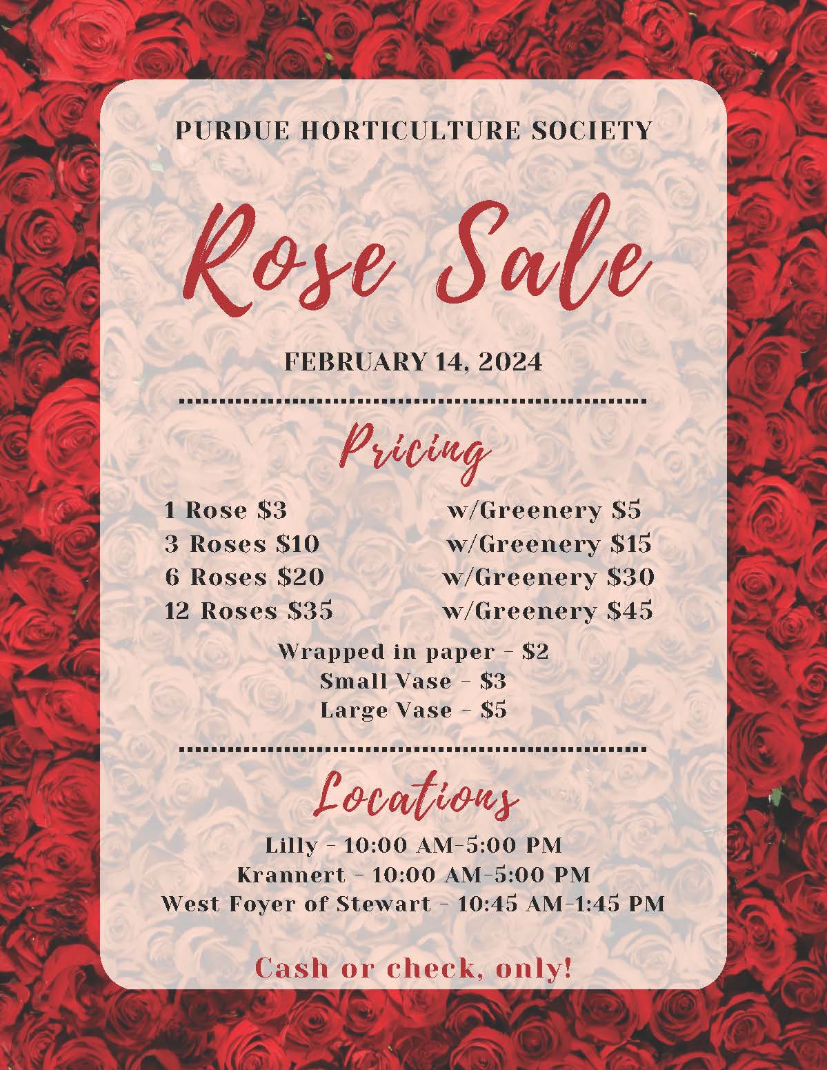 Purdue Horticulture Society’s Rose Sale Purdue University HLA Happenings