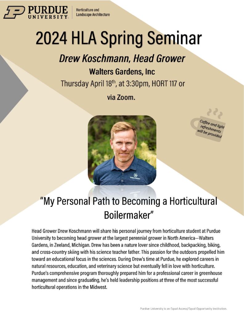 Flyer for 2024 HLA Spring Seminar with Drew Koschmann.
