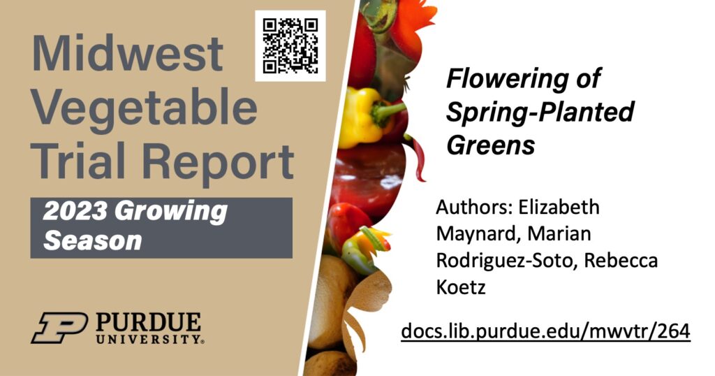 Bibliographc information graphic for "Flowering of Spring-Planted Greens"